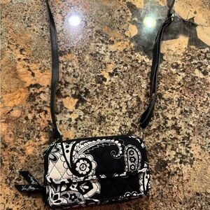 Vera Bradley Paisley Black and White Crossbody Bag